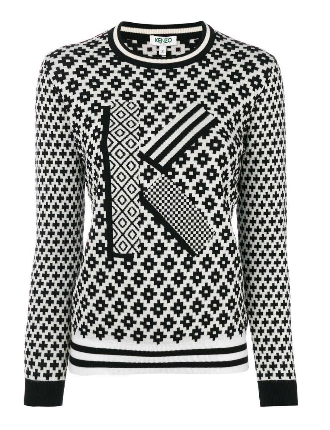 Iconic Monochrome Roundneck Cotton Sweater