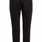 Sleek Black Cotton Trousers for Men