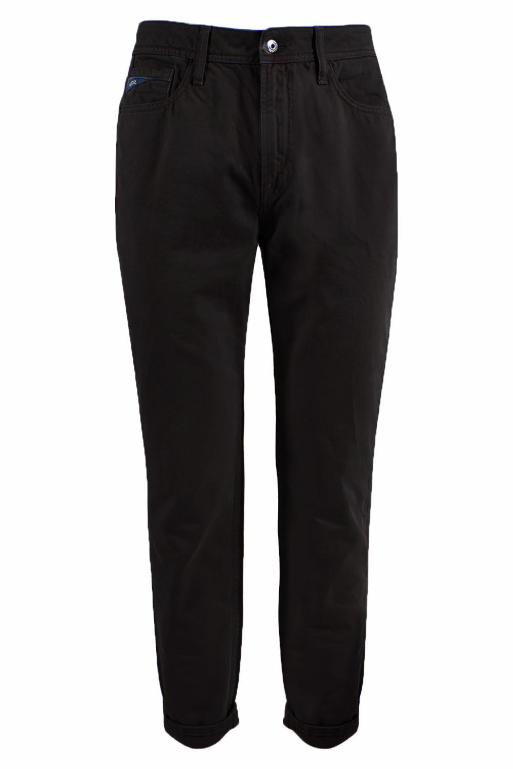 Sleek Black Cotton Trousers for Men