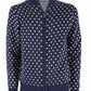 High Collar Zip Cotton Sweater for Men