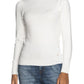 Sleek White Turtleneck Sweater with Cuffs