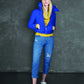High-Waist Ripped Blue Jeans for Women