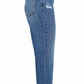 High-Waist Ripped Blue Jeans for Women