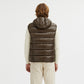 Reversible Hooded Duck Feather Vest