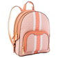 Chic Light Pink Backpack with Gold Accents