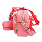 Elegant Blush Crossbody with Gold Accents