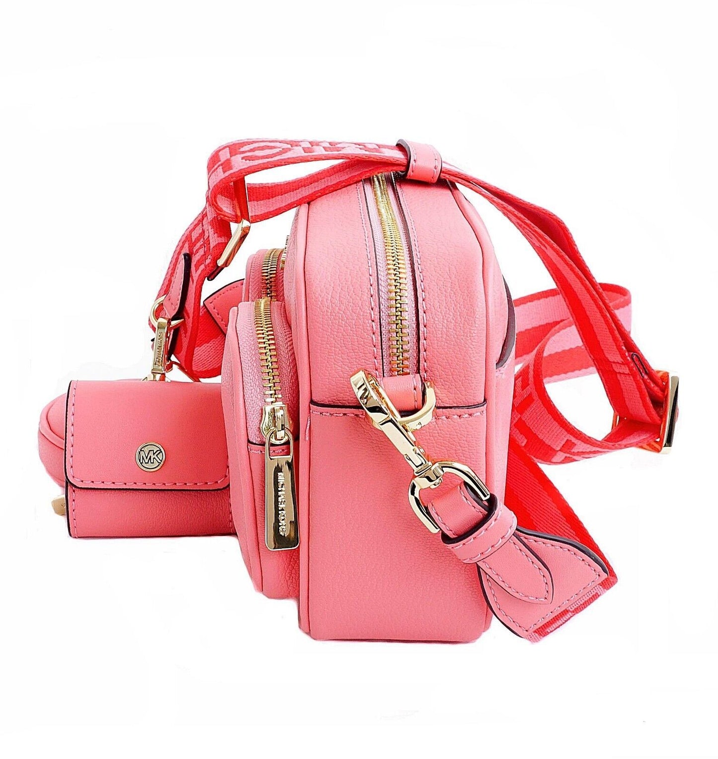 Elegant Blush Crossbody with Gold Accents