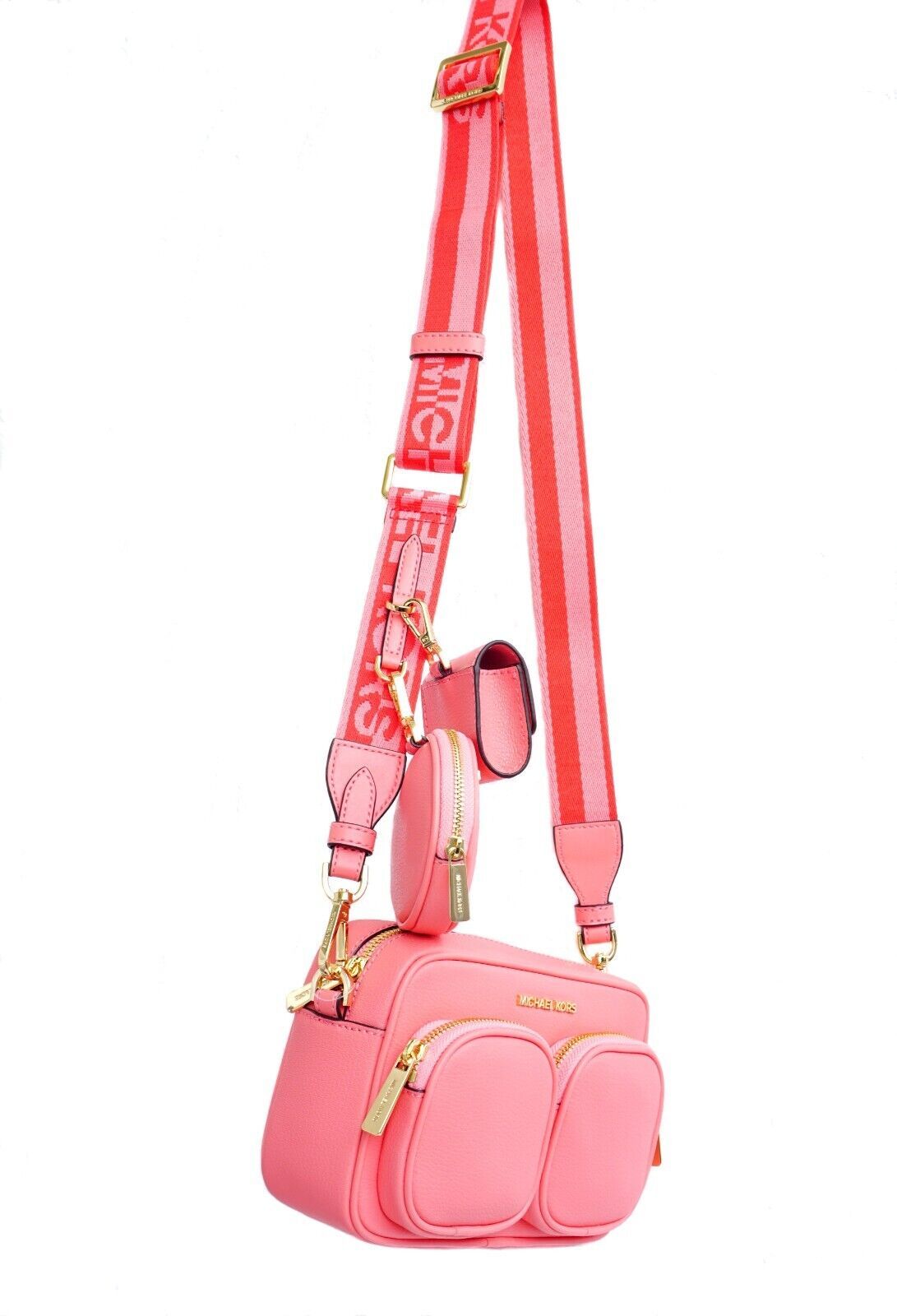 Elegant Blush Crossbody with Gold Accents