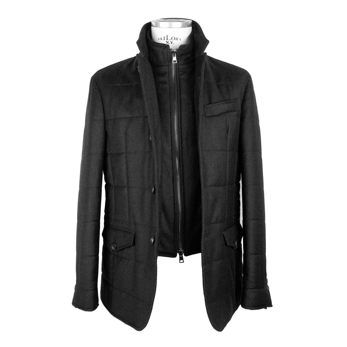 Elegant Wool-Cashmere Men's Coat