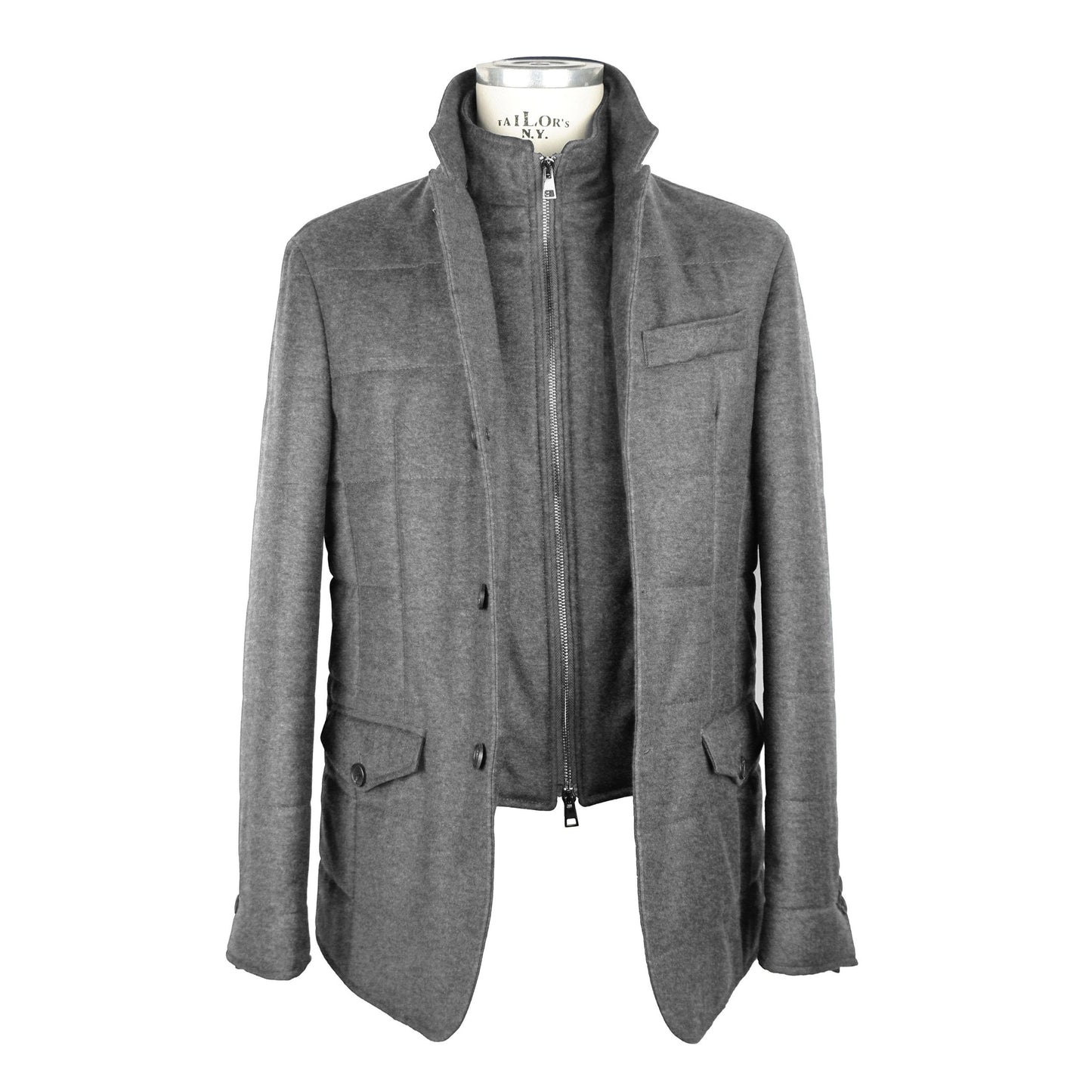 Elegant Wool-Cashmere Men's Coat