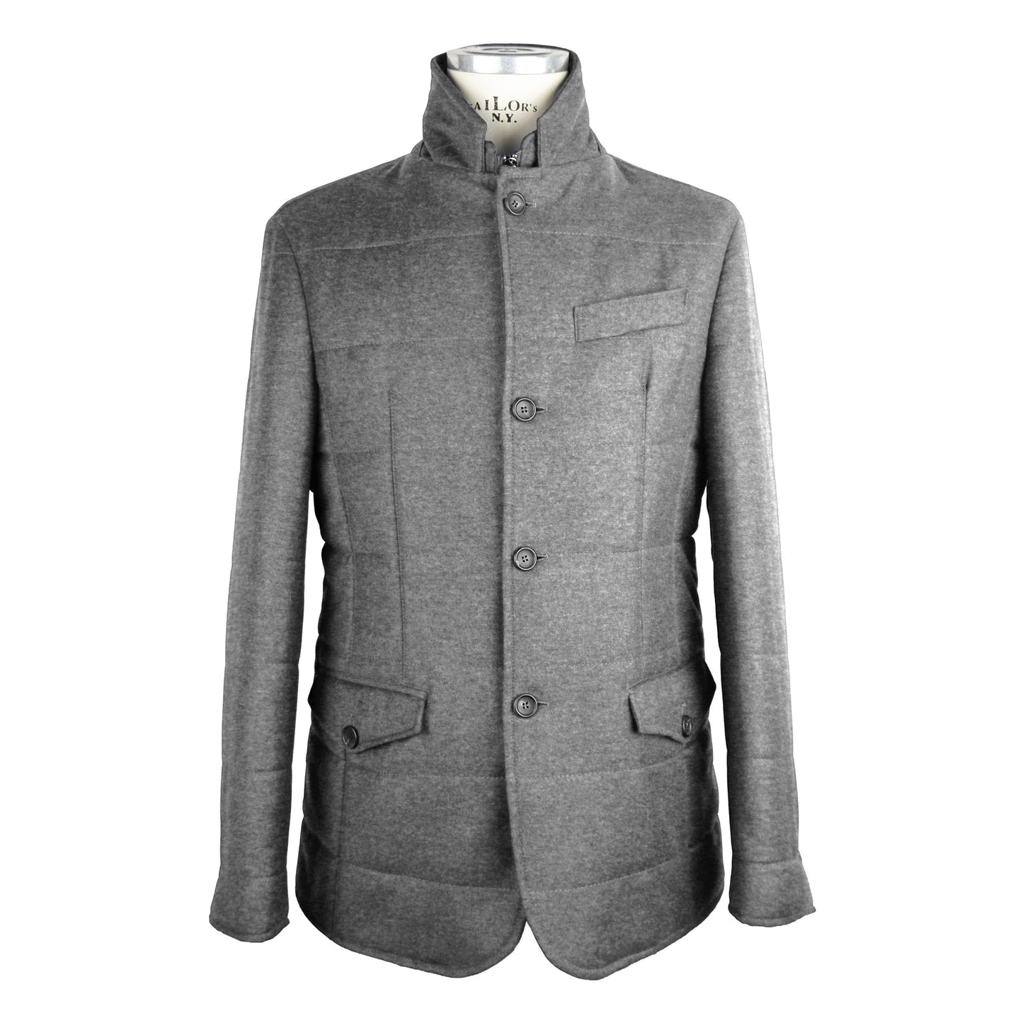 Elegant Wool-Cashmere Men's Coat