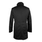 Elegant Italian Wool Blend Men's Long Coat