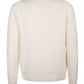 Elegant White Wool Crewneck Pullover