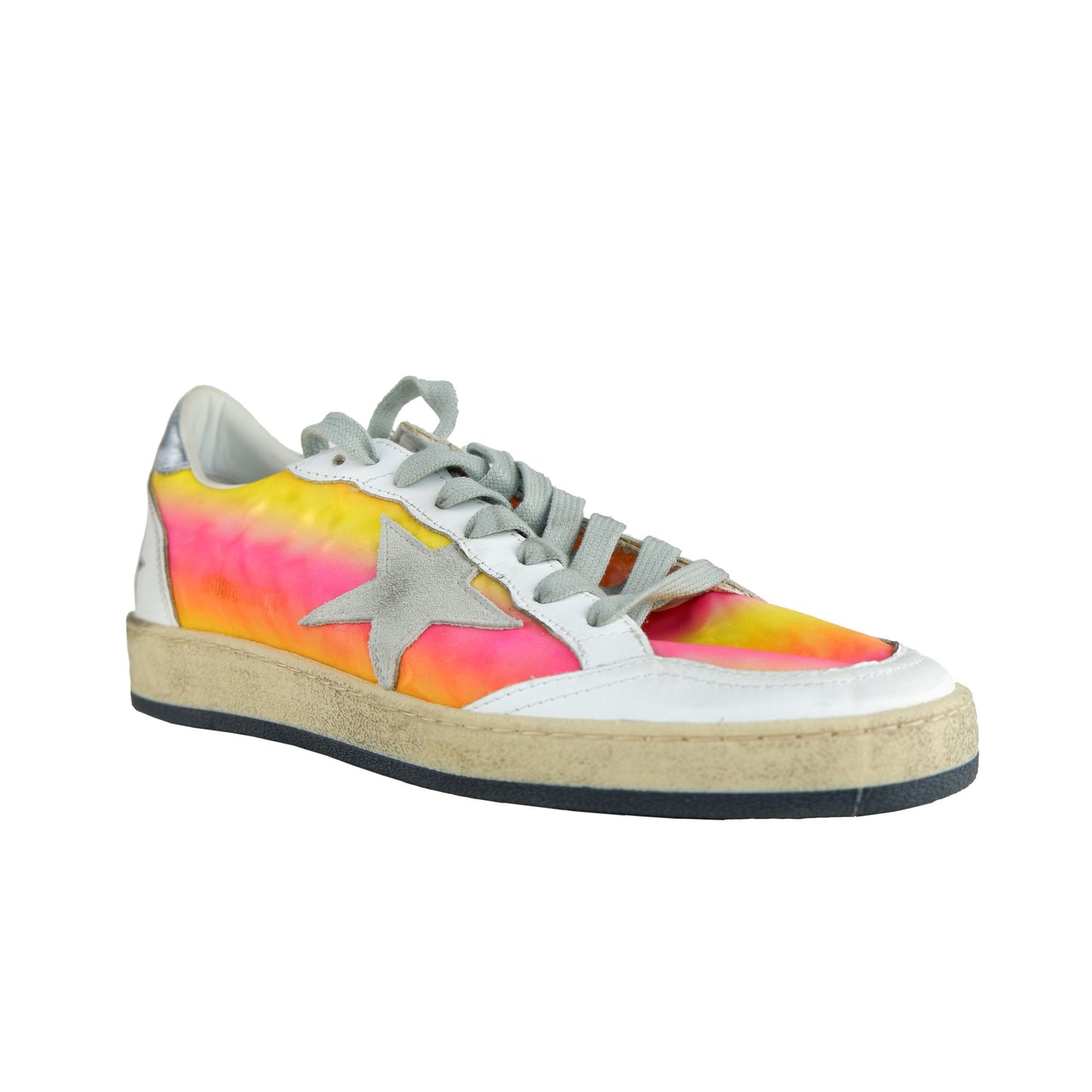 Multicolor Calfskin Sneakers with Silver Accents