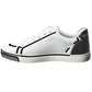 White Calfskin Sneakers with Artistic Drawings