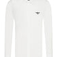 Slim Fit White Cotton Shirt with Eagle Logo