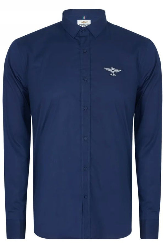 Eagle Emblem Slim Fit Cotton Shirt