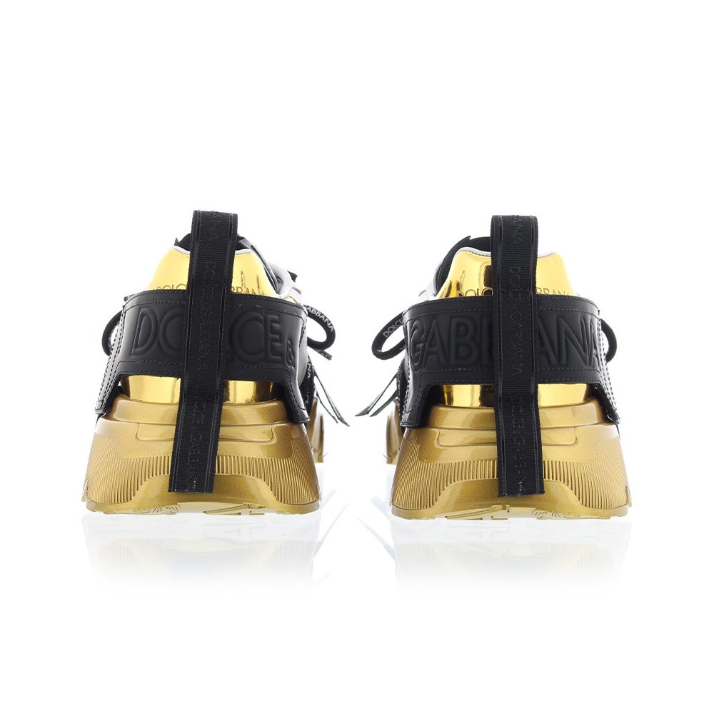 Gold-Accent Calfskin Men's Sneakers