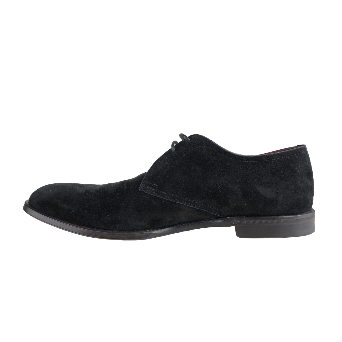 Elegant Black Suede Derby Men's Shoes