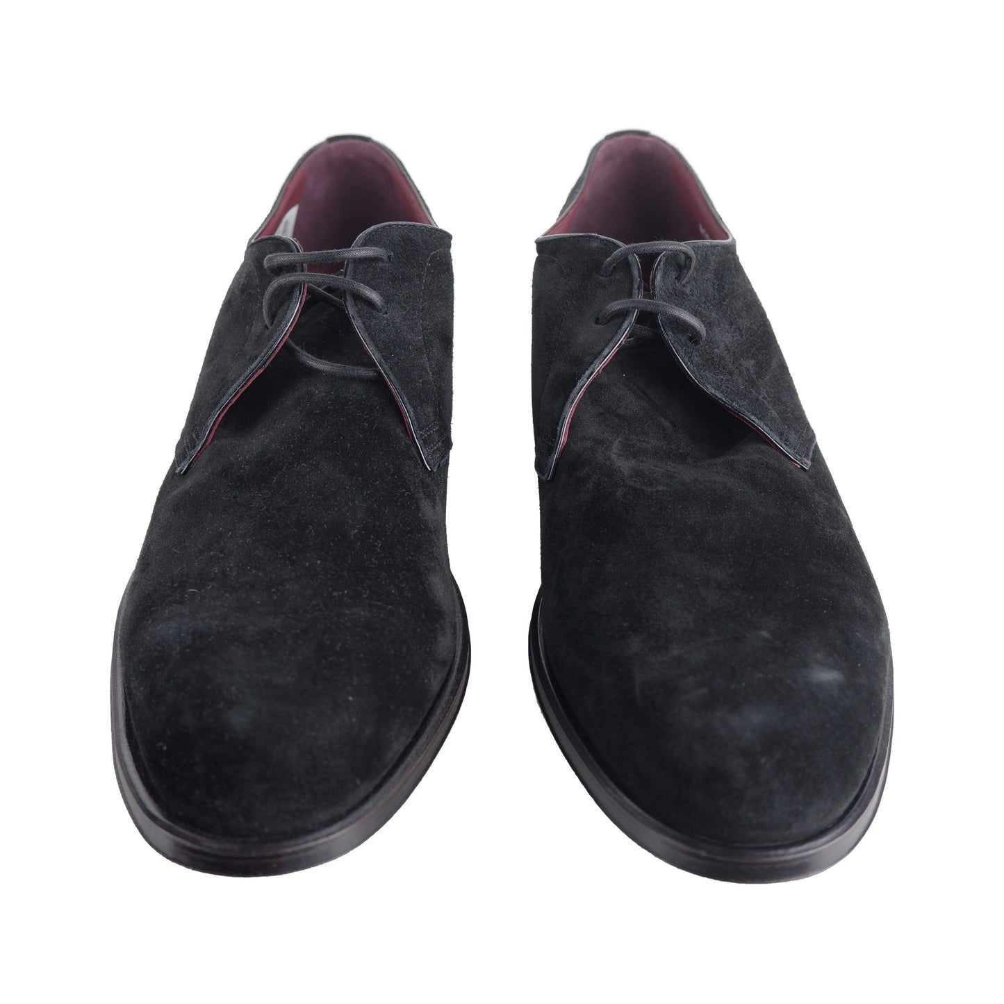 Elegant Black Suede Derby Men's Shoes