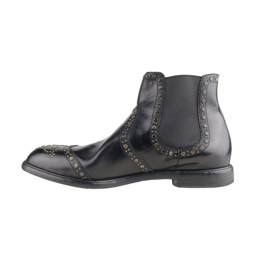 Studded Calfskin Ankle Boots for Men