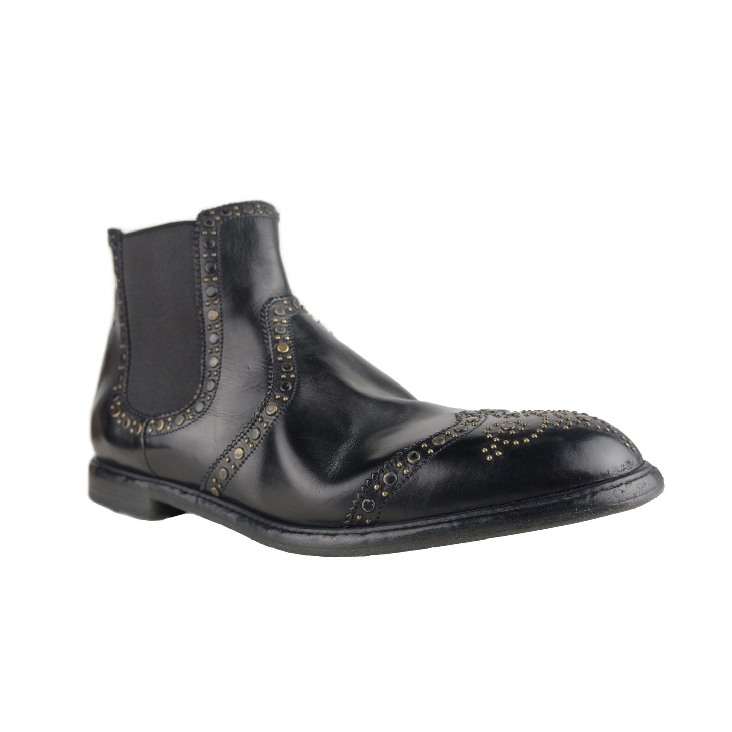 Studded Calfskin Ankle Boots for Men