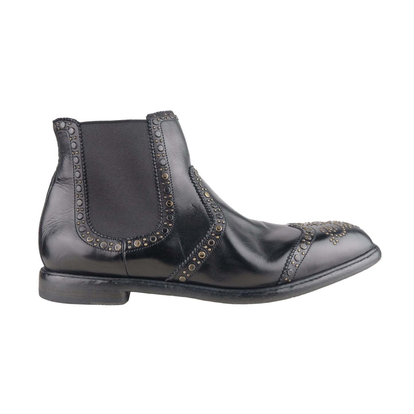 Studded Calfskin Ankle Boots for Men