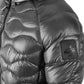 Sleek Gray Men's Down Jacket with Hood