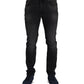 Sleek Black Slim Fit Designer Jeans