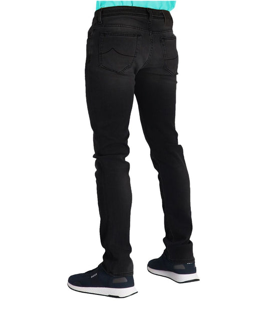 Sleek Black Slim Fit Designer Jeans