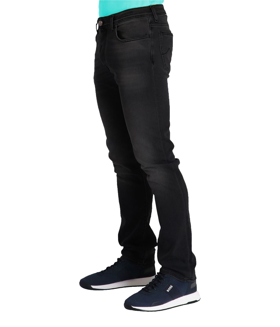 Sleek Black Slim Fit Designer Jeans