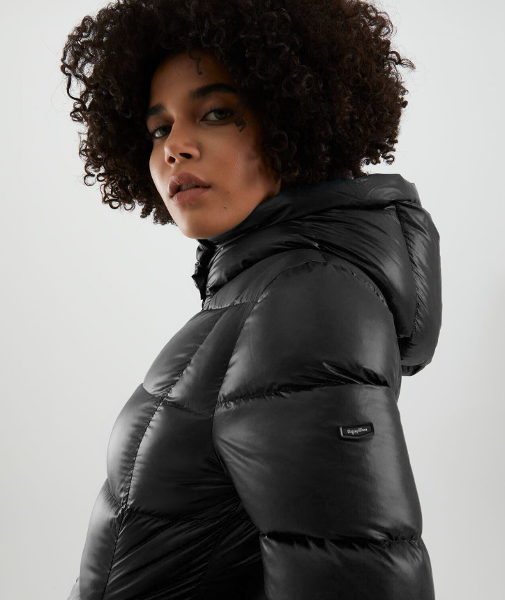 Chic Quilted Short Down Jacket with Maxi Hood