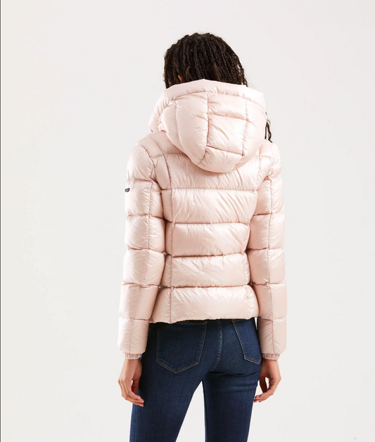 Chic Short Quilted Down Jacket with Maxi Hood