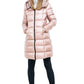 Elegant Long Down Jacket with Removable Hood