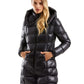 Elegant Long Down Jacket with Maxi Hood