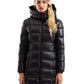 Elegant Long Down Jacket with Maxi Hood