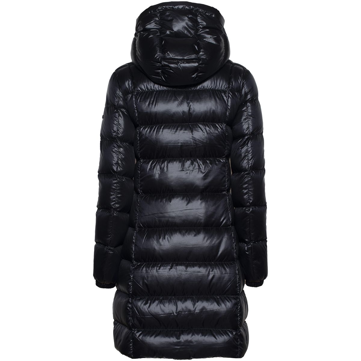 Elegant Long Down Jacket with Maxi Hood