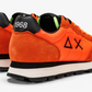 Fluo Orange Sneaker with Leather Accents