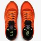 Fluo Orange Sneaker with Leather Accents