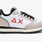 Elegant Grey & White Men Sneakers with Leather Accents