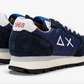 Elevated Blue Navy Men's Sneakers with Leather Accents
