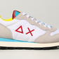 Elegant White Multicolor Men's Sneakers