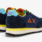 Navy Blue Sneakers with Yellow Accents