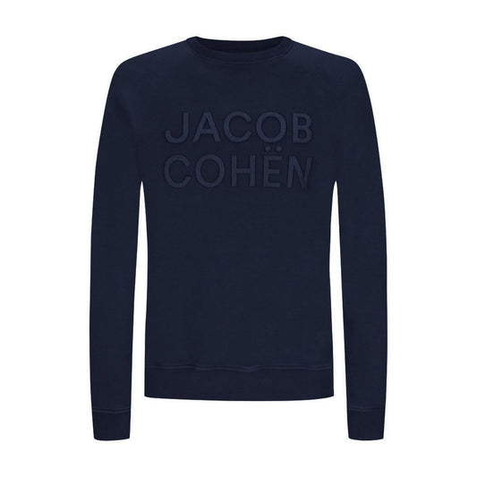 Elegant Blue Casual Men's Sweatshirt