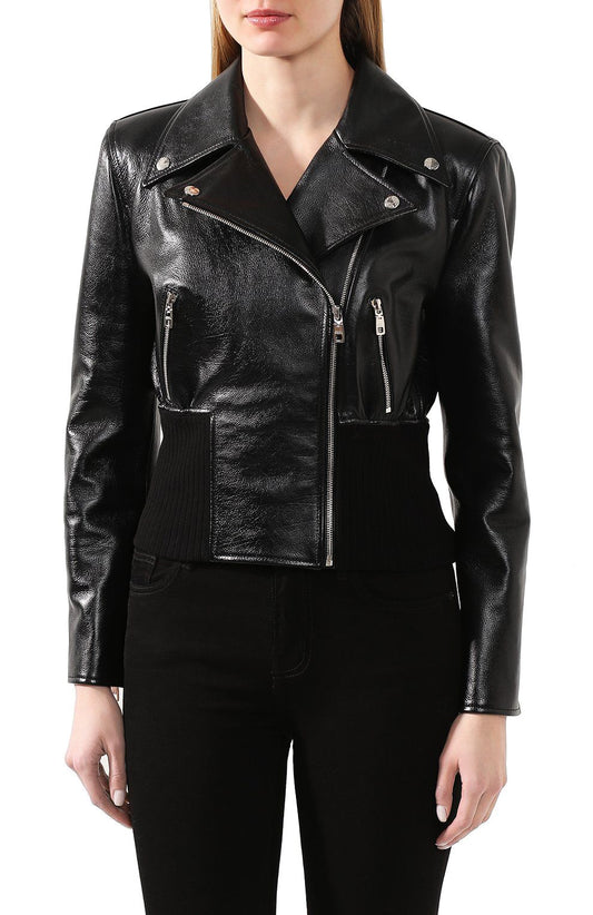 Elegant Calfskin Leather Jacket