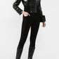 Elegant Calfskin Leather Jacket