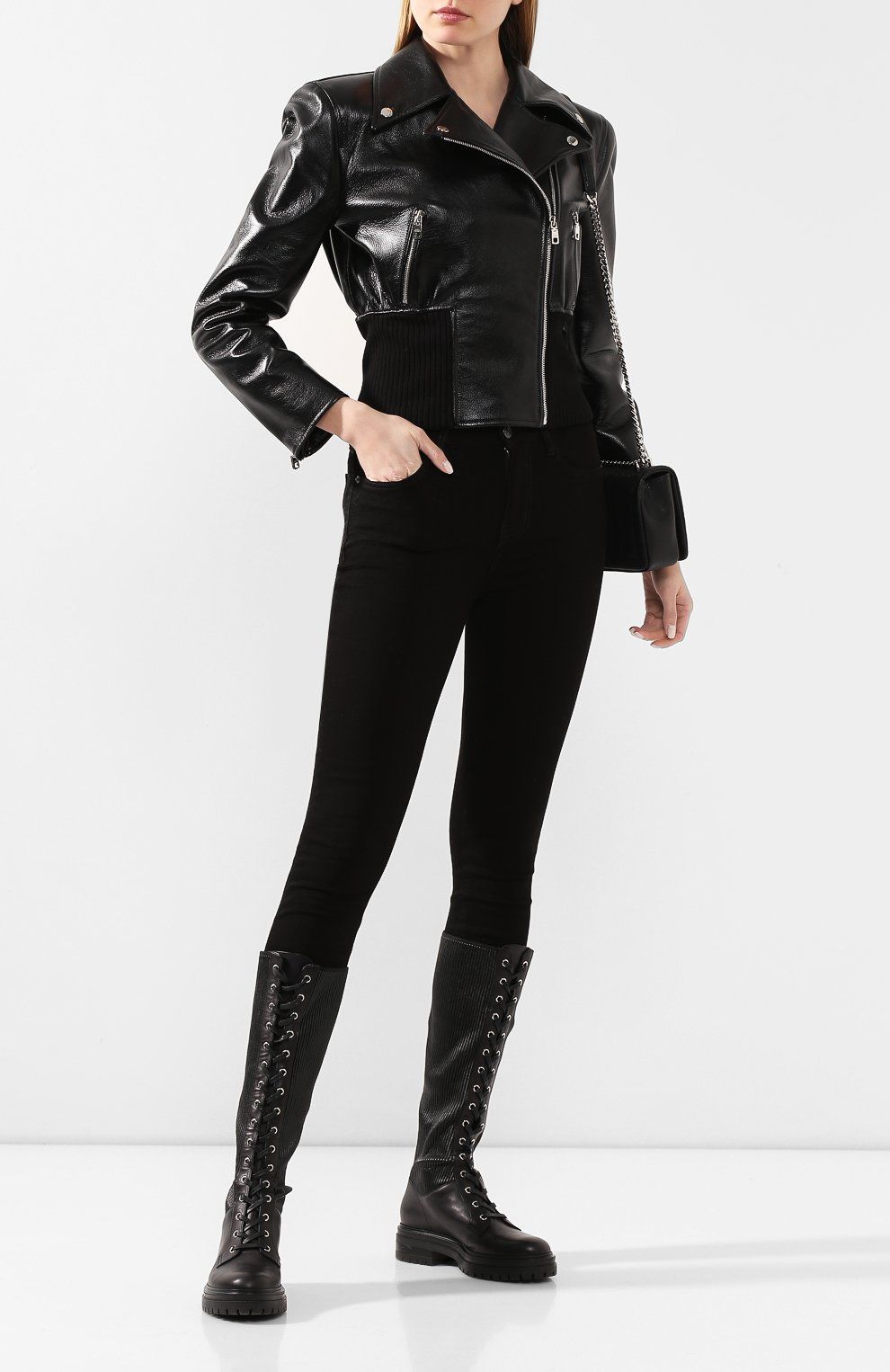 Elegant Calfskin Leather Jacket