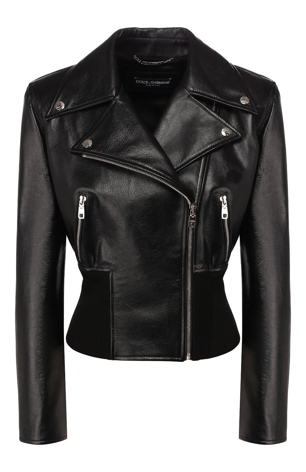 Elegant Calfskin Leather Jacket