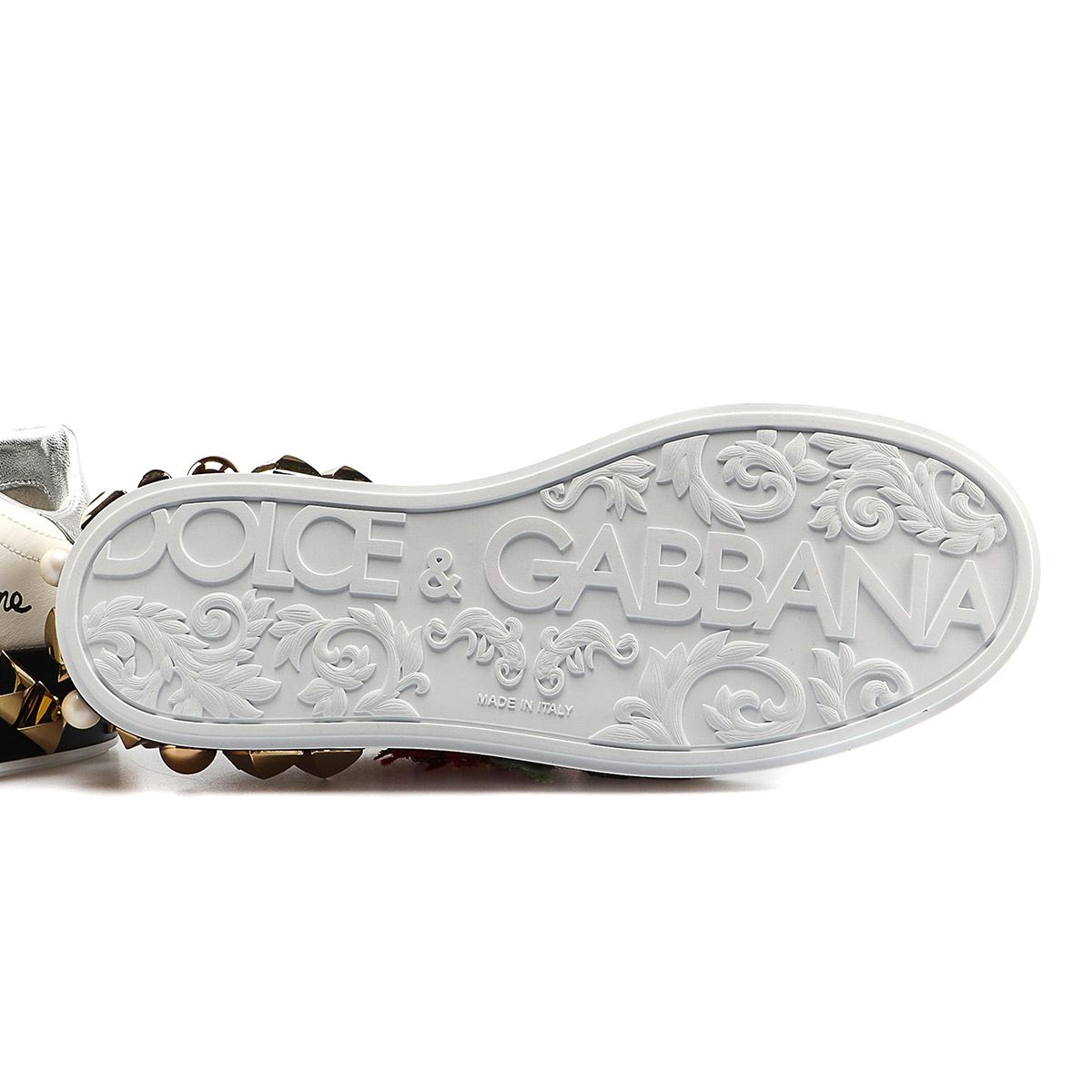 Elegant Portofino Embroidered Leather Sneakers