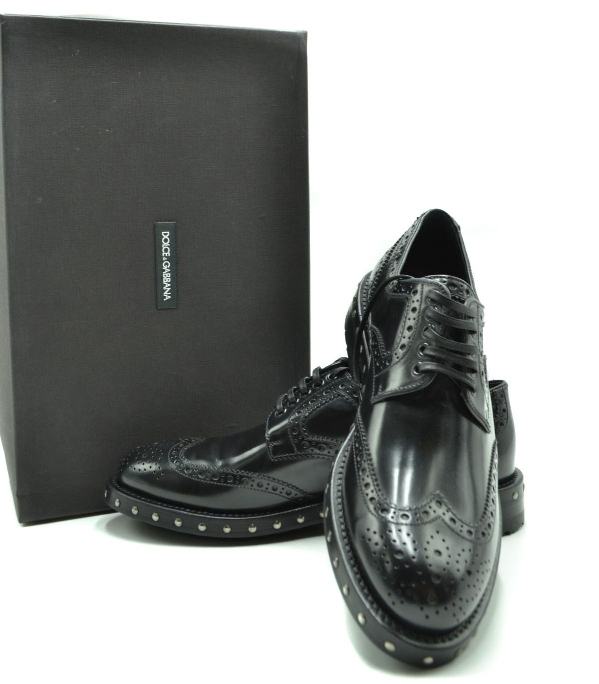 Studded Sole Derby Lace-Up Calfskin Shoes